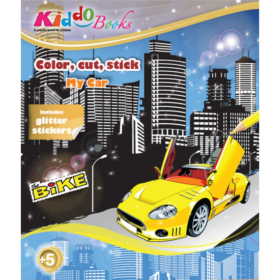 Csillámos foglalkoztató, Autó Kiddo Books